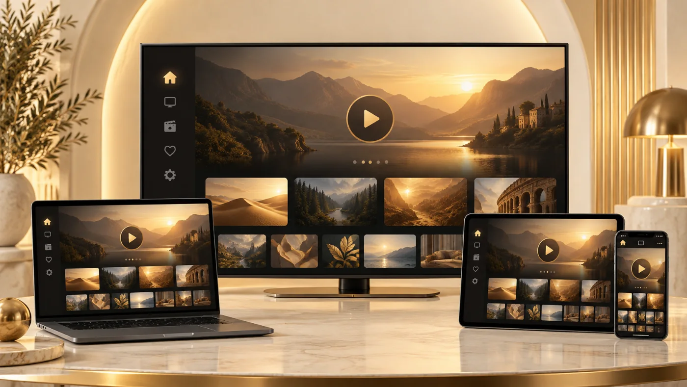 IPTV Premium compatible avec Smart TV, ordinateur, tablette et mobile