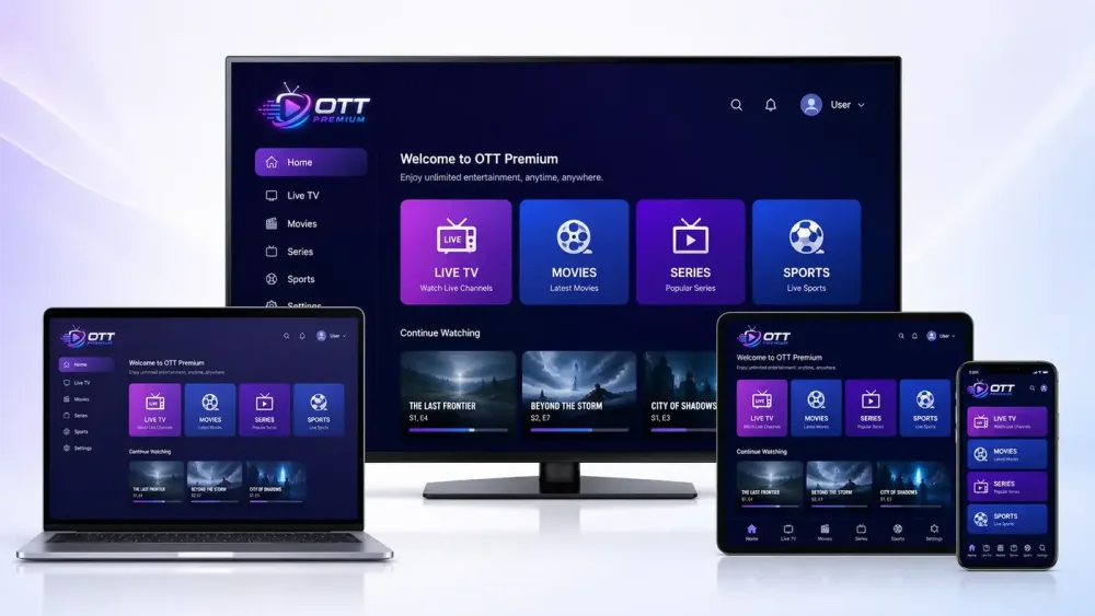 Smart TV, ordinateur, tablette et mobile compatibles avec IPTV Premium